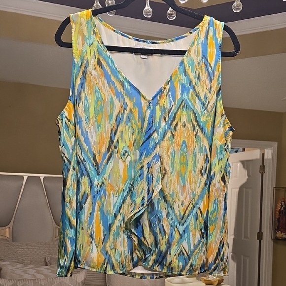 Tahari Women's Blouse Set - Black, Purple, Yellow - Picture 5 of 16